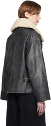 SEA NY Black Kiera Leather Jacket