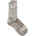 HOBO Tie-Dyed Crew Socks in Grey