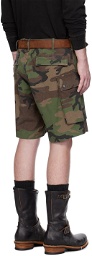 RRL Brown & Green Cargo Pocket Shorts