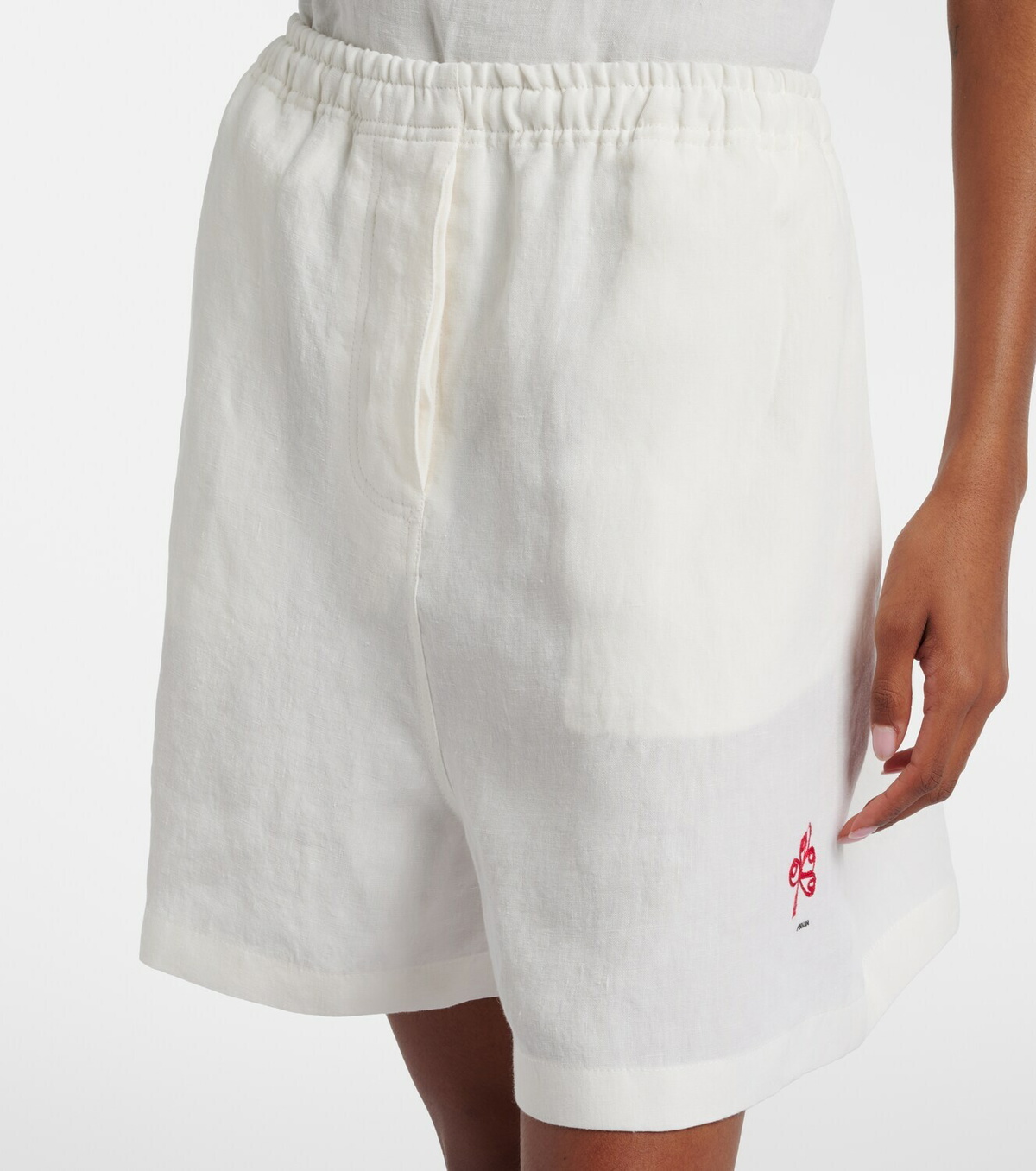 Prada Oversized linen Bermuda shorts