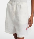 Prada Oversized linen Bermuda shorts