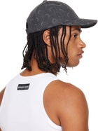 Marine Serre Gray Moon Laser Denim Baseball Cap