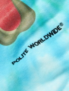 POLITE WORLDWIDE® - Proccoli Printed Tie-Dyed Cotton-Jersey T-Shirt - Blue