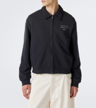 Acne Studios Logo cotton-blend zip-up sweatshirt
