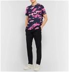 Valentino - Camouflage-Print Cotton-Jersey T-Shirt - Pink