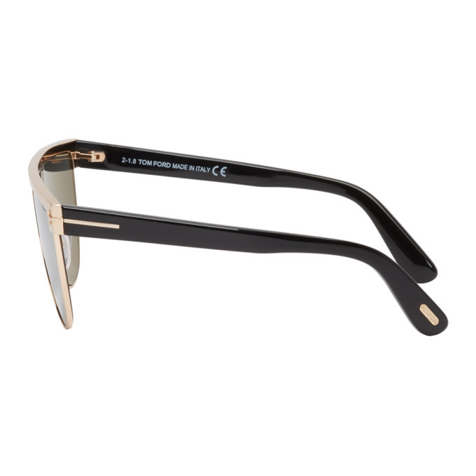 Tom Ford Gold and Black Stephanie Sunglasses TOM FORD
