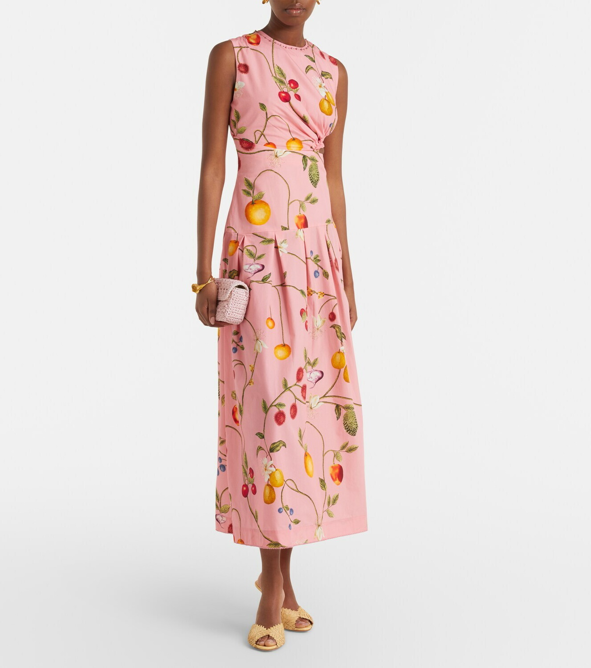 Agua by Agua Bendita Otoño printed cotton midi dress