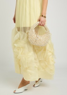 Staud Reef Bead-embellished Crochet top Handle bag - Cream - One Size
