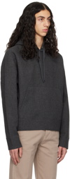 AMI Paris Gray Lined Hoodie