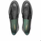 VINNY'S Men's Townee Penny Loafer in Black Polido Leather