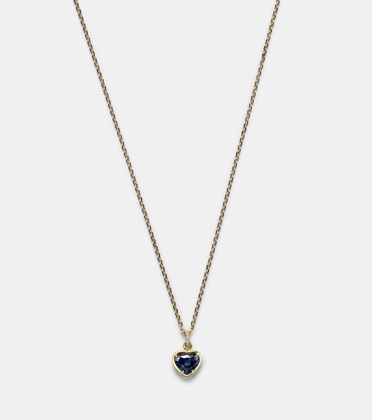 Anita Ko 18kt gold pendant necklace with sapphire and diamonds
