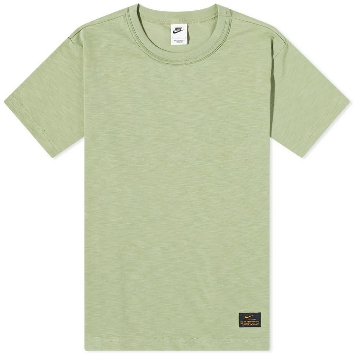 Photo: Nike Men's Life Short Sleeve Knit Top in Oil Green/Neutral Olive