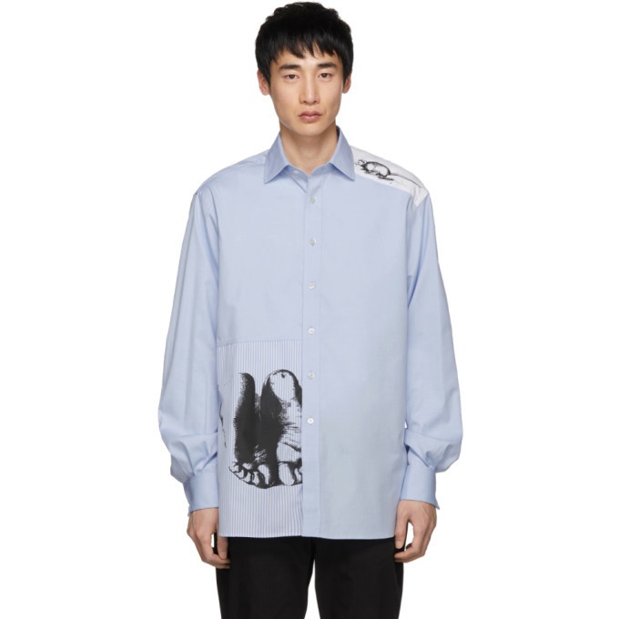 Photo: JW Anderson Blue Albrecht Durer Edition Feet and Mouse Formal Shirt