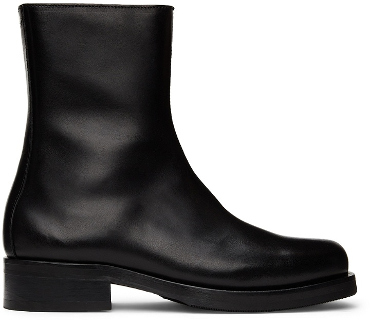 Photo: Our Legacy Black Leather Camion Ankle Boots