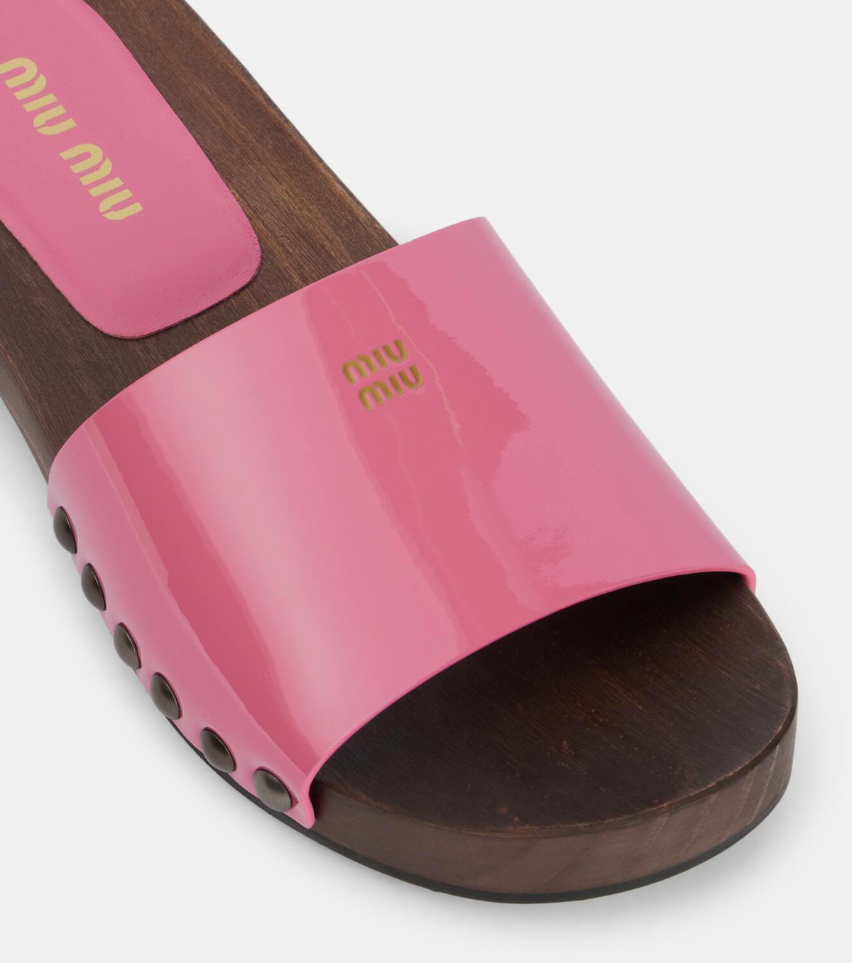 スリッポン Miu Miu PATENT LEATHER CLOGS Miu Miu Patent leather clogs Miu Miu