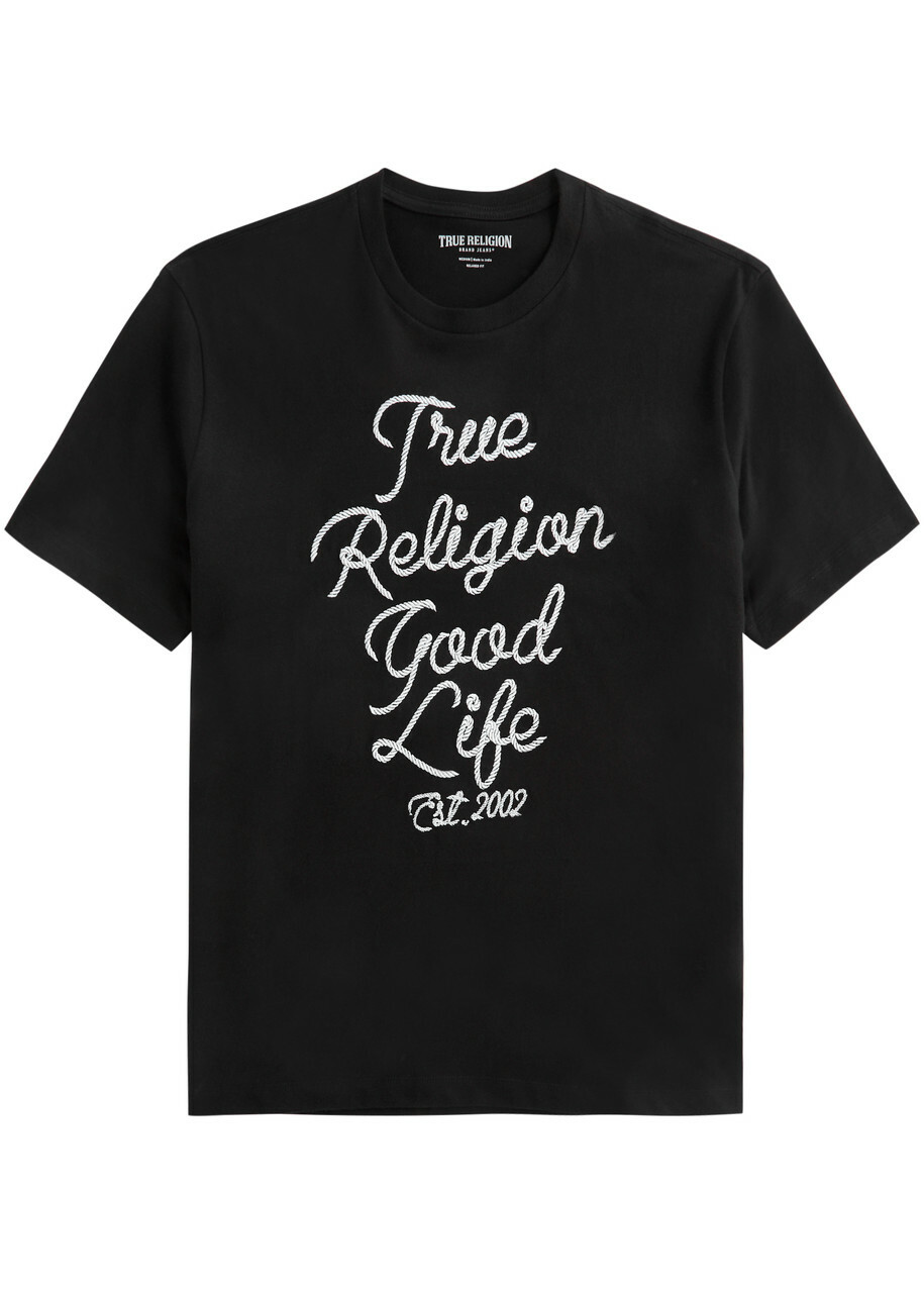 True Religion Logo-print Cotton T-shirt White And Green True
