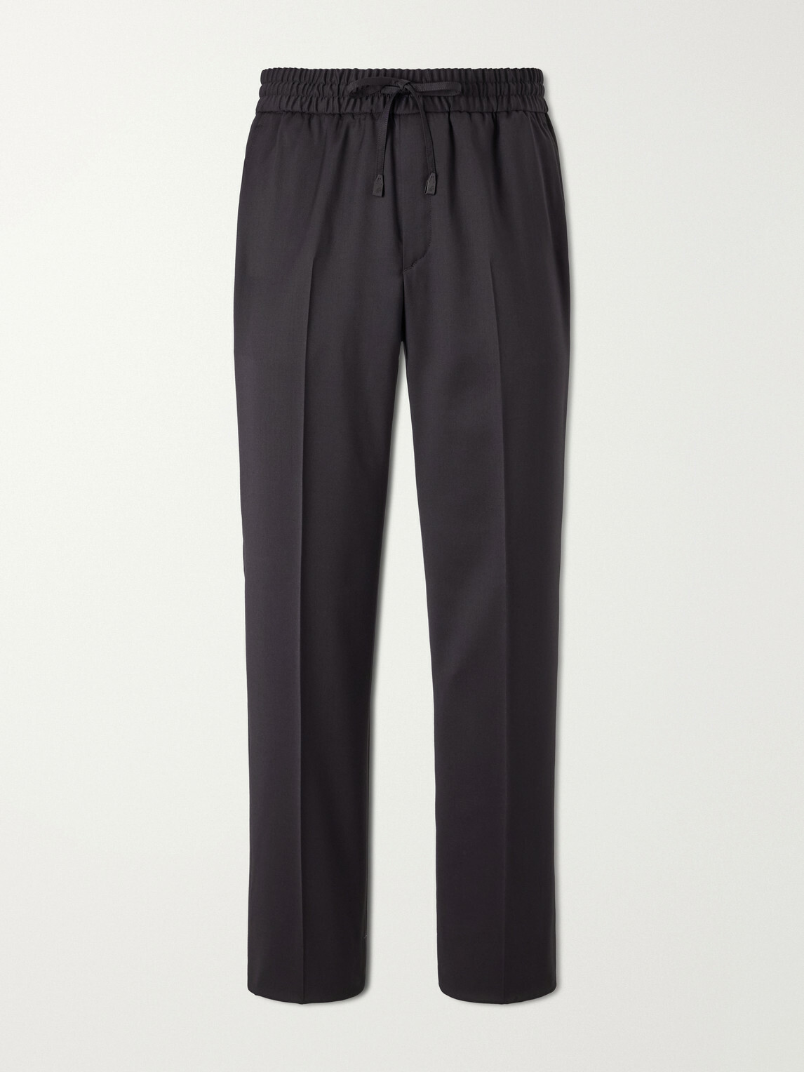 Brioni - Asolo Straight-Leg Wool Drawstring Trousers - Gray