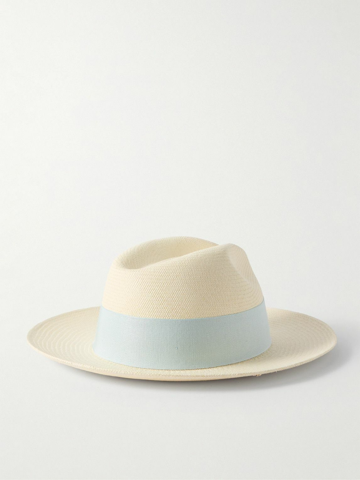 Frescobol Carioca - Rafael Grosgrain-Trimmed Straw Panama Hat - Neutrals