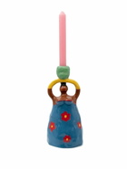 LAETITIA ROUGET Blue Nina Earthenware Candle Holder