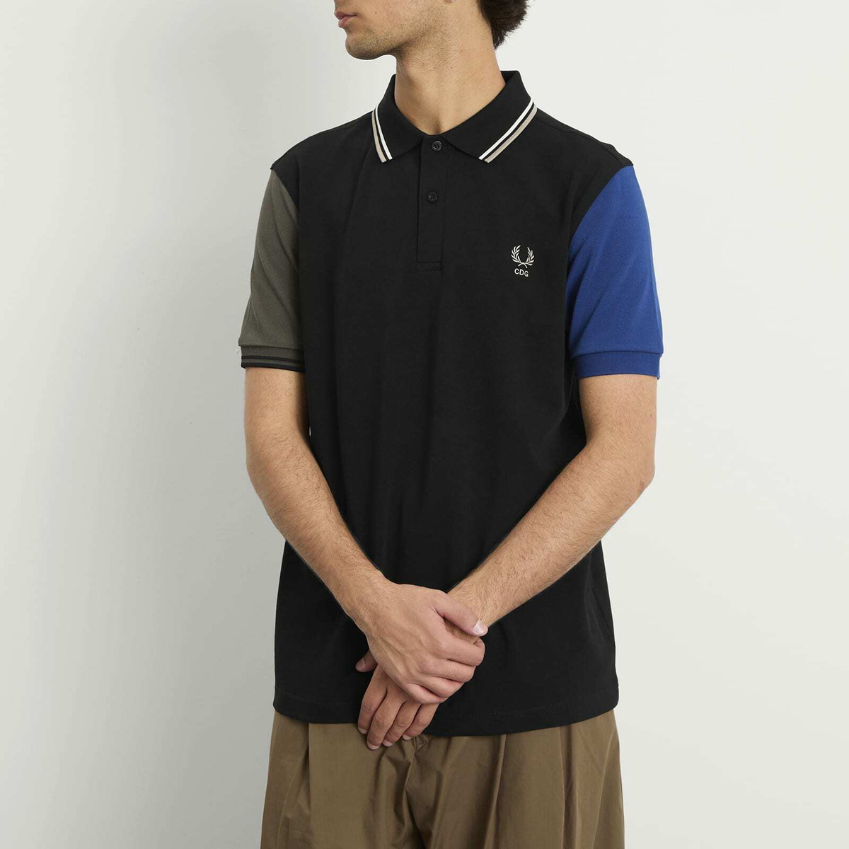 Comme des Garçons SHIRT Men's X Fred Perry Polo Shirt in Black