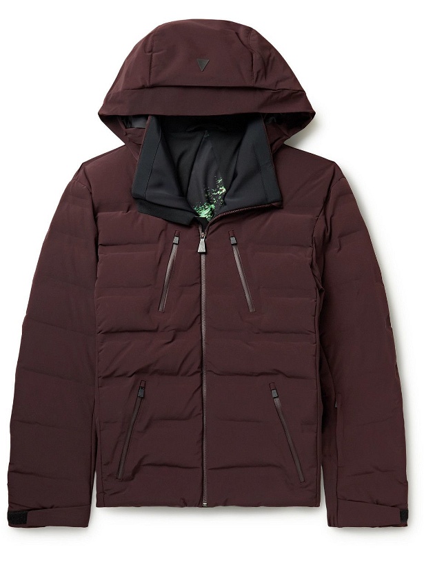 Photo: Aztech Mountain - Nuke Suit Quilted Hooded Down Ski Jacket - Burgundy