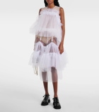 Noir Kei Ninomiya Sheer tulle midi skirt