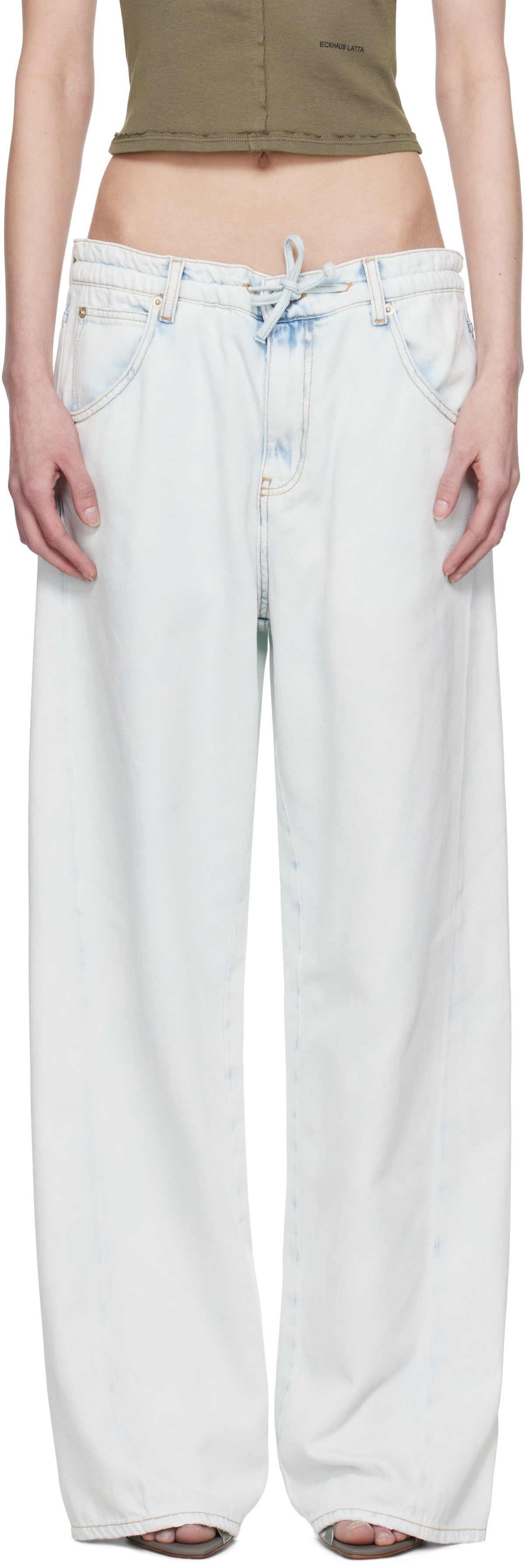 Darkpark Iris Paperbag Wide-leg Jeans Dark Blue DARKPARK