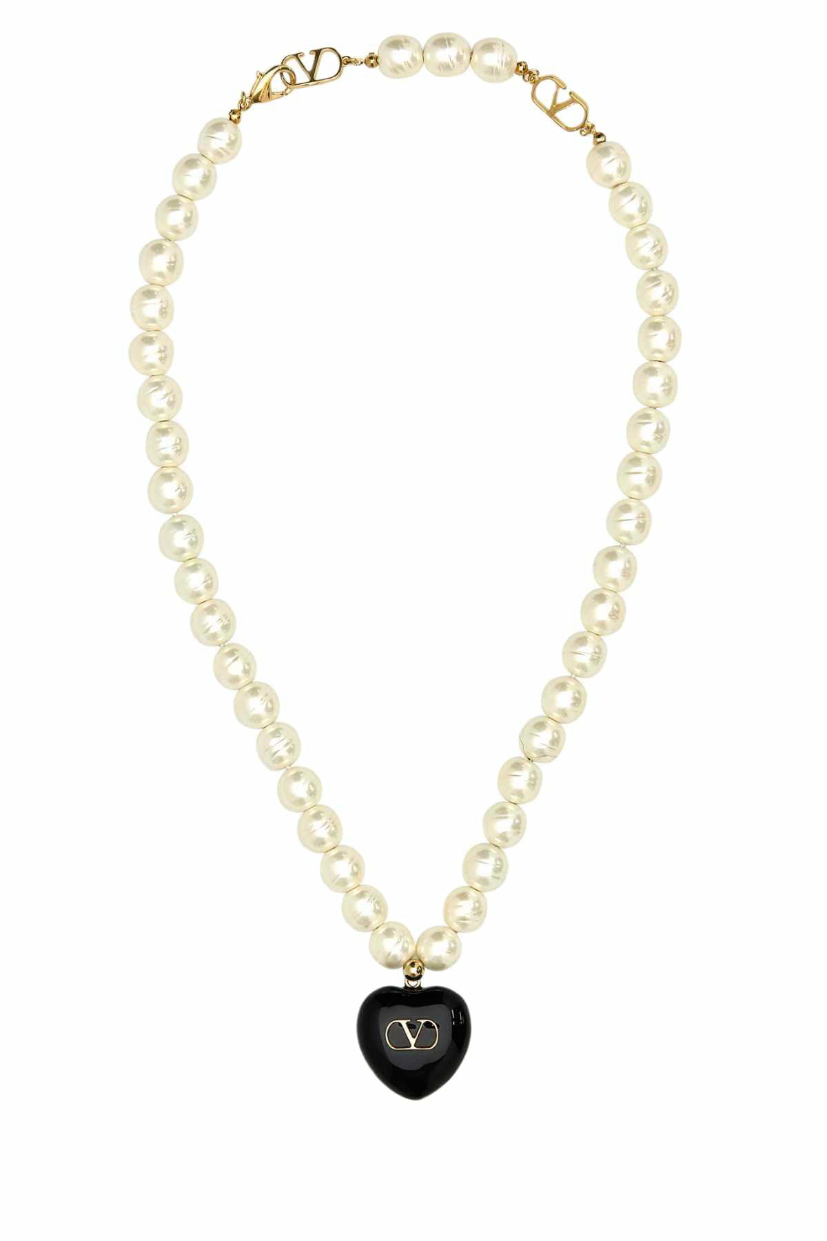 VIP【関税送料無料】希少 VALENTINO GARAVANI BLACK NECKLACE Valentino Garavani Chez Valentino Necklace In Metal And