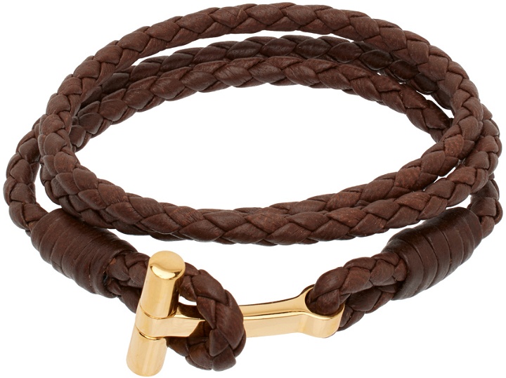 Photo: TOM FORD Brown Leather Bracelet