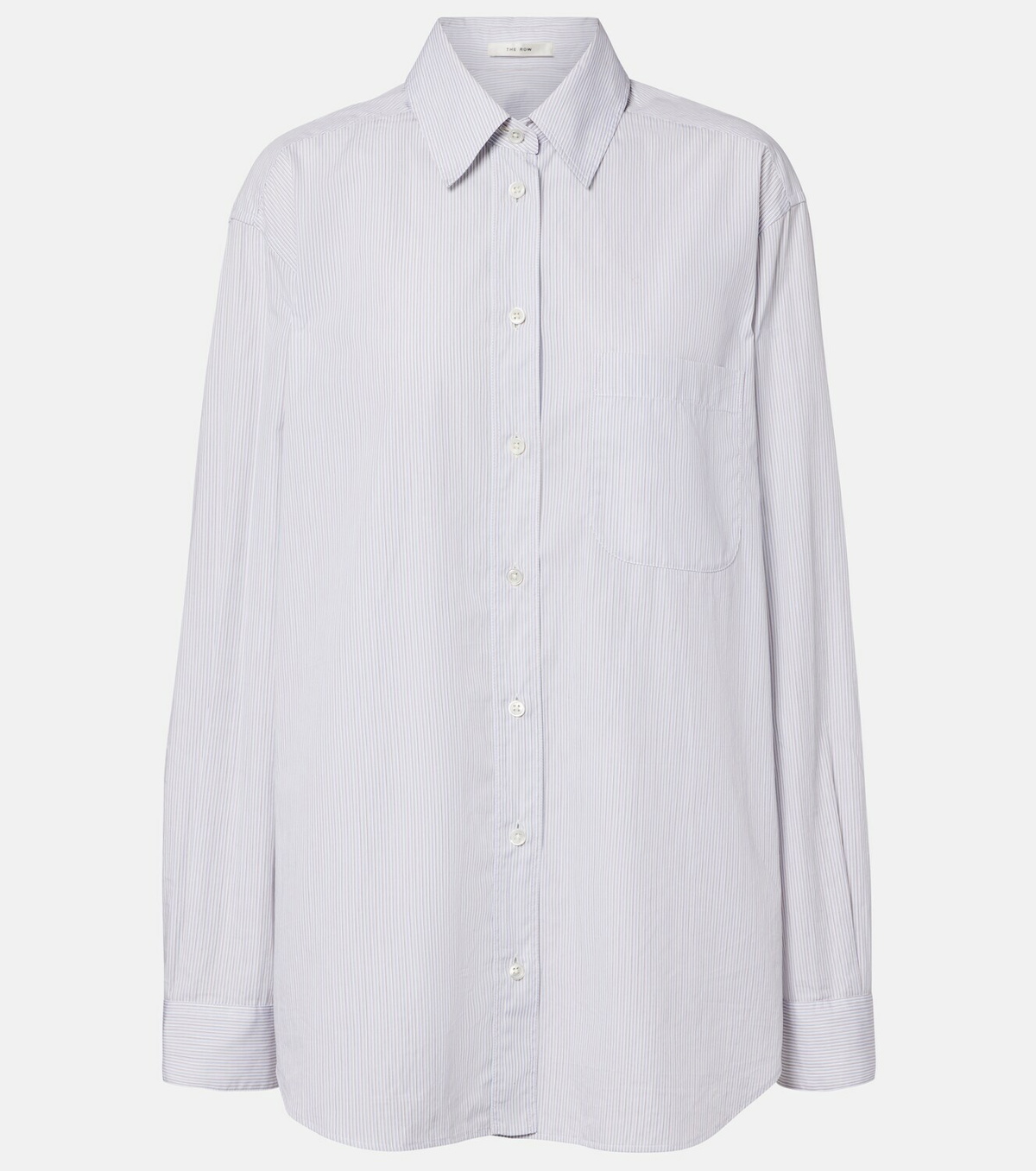 The Row Gavina pinstriped cotton poplin shirt