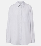 The Row Gavina pinstriped cotton poplin shirt
