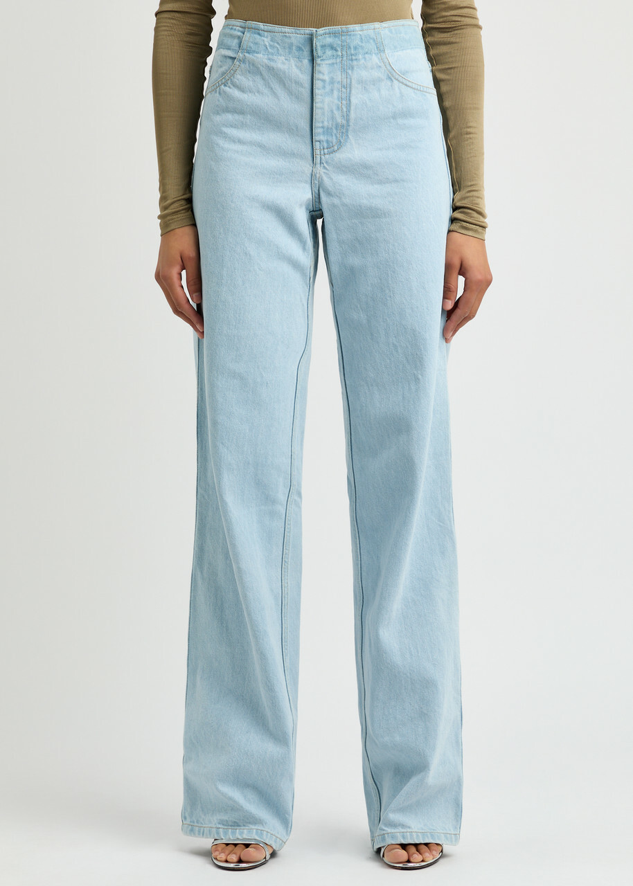 Christopher Esber Deconstruct Straight-leg Jeans Light Blue