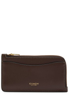Coach New York Leather Cardholder - Brown - One Size