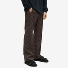 Needles Men's Poly Jacquard Patterned Track Pant in Brown