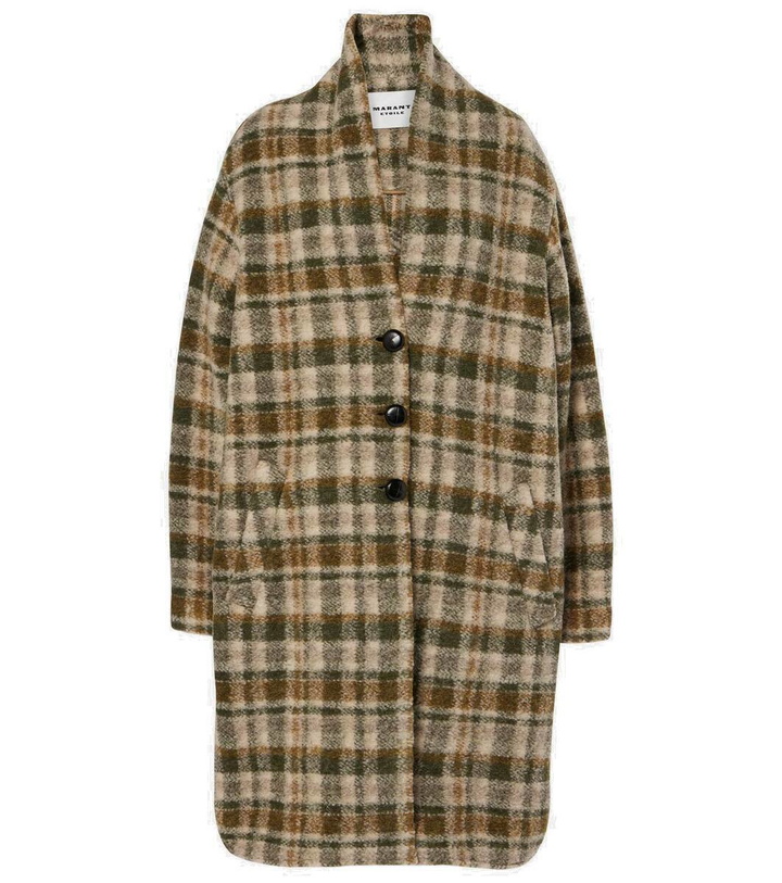 Photo: Marant Etoile Gabriel checked wool-blend overcoat