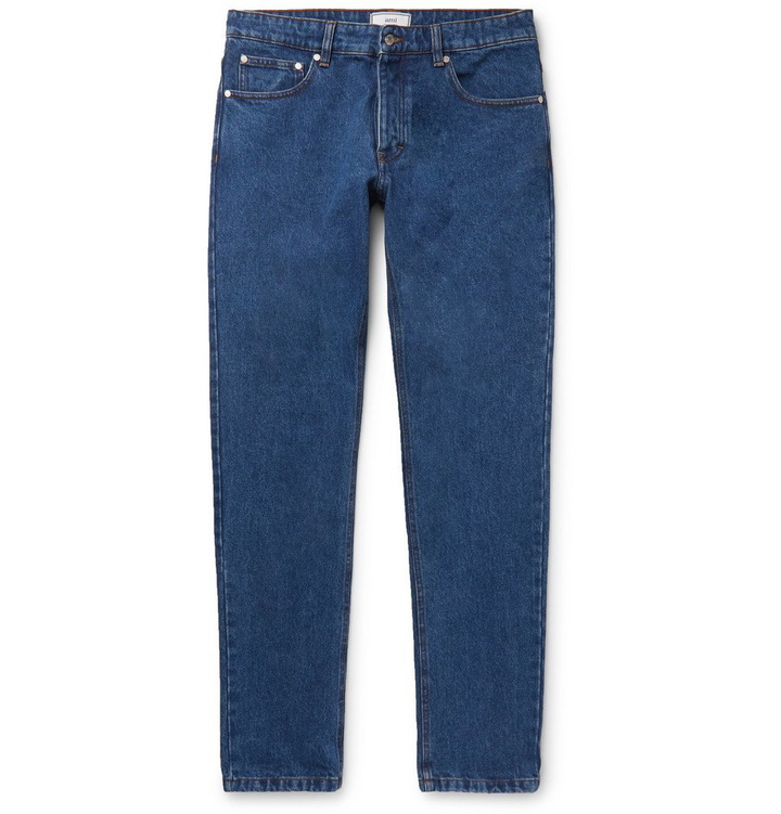 Photo: AMI - Slim-Fit Washed Denim Jeans - Blue