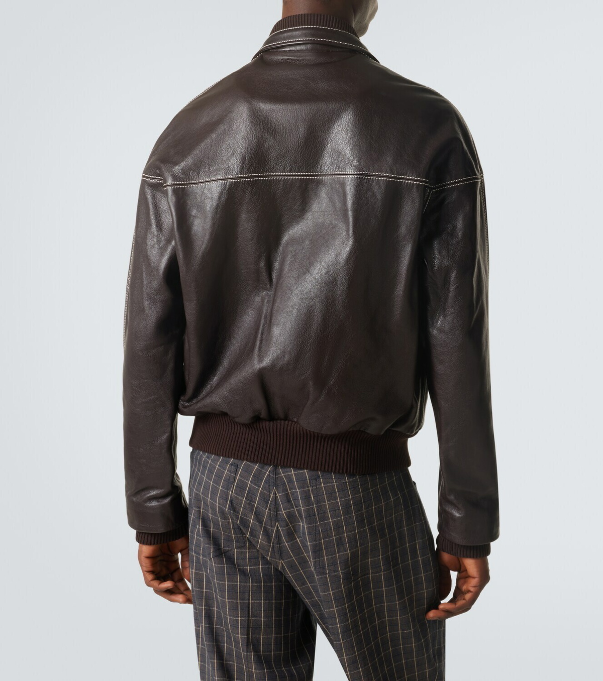 Wales Bonner Time leather jacket