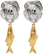 Chopova Lowena Silver & Gold Lady Fish Earrings