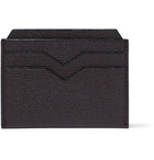 Valextra - Pebble-Grain Leather Cardholder - Men - Brown