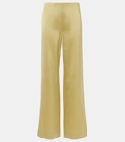 Toteme High-rise satin wide-leg pants