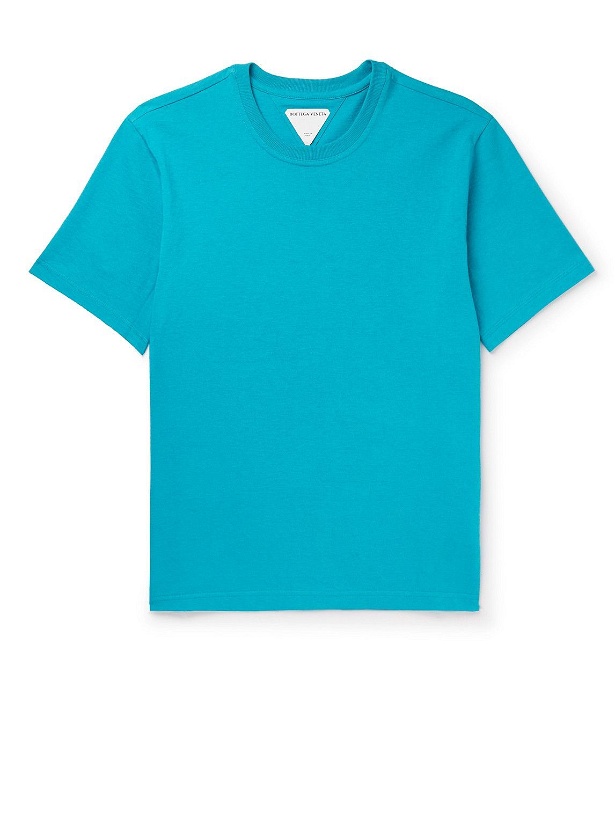 Photo: Bottega Veneta - Cotton-Jersey T-Shirt - Blue