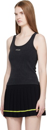 Casablanca Black Corrosion Ribbed Tank Top