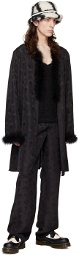Anna Sui SSENSE Exclusive Black Floral Robe