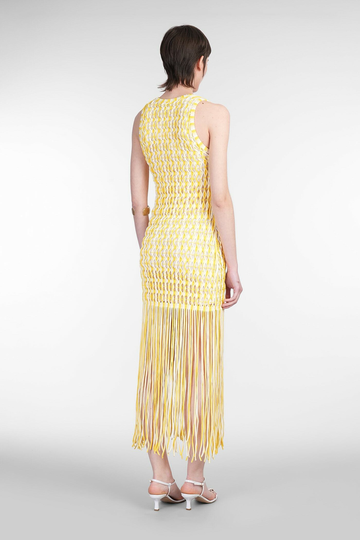 Simkhai Sonia Dress Woman In Yellow Rayon Simkhai