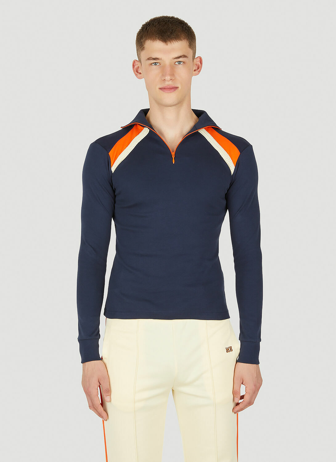 Wales Bonner Jazz Half Zip Top Wales Bonner
