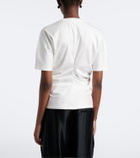 Róhe Gathered cotton and silk-blend t-shirt