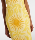 Cala de la Cruz Orly printed cutout linen midi dress