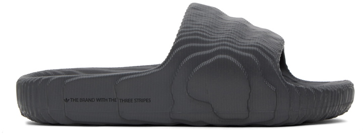 Photo: adidas Originals Gray Adilette 22 Slides