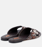 Missoni Lamé leather mules