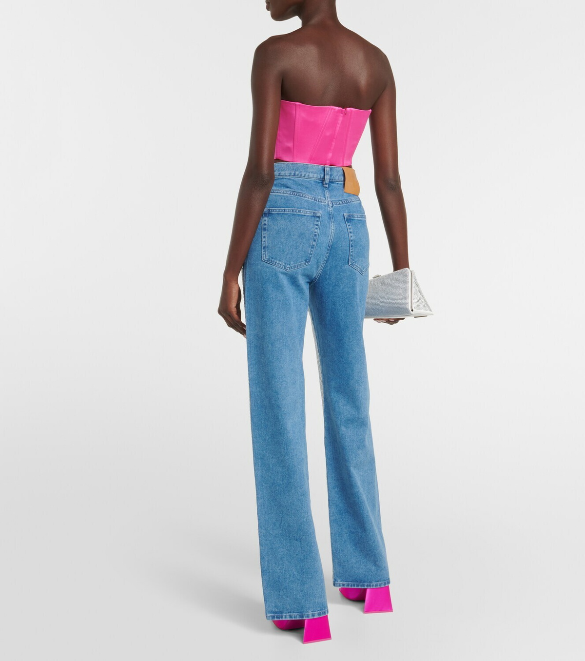 Giuseppe di Morabito Embellished high-rise wide-leg jeans